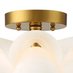 Possini Euro Design Modern Ceiling Light Semi Flush Mount Fixture White Flower Gold Metal 15 3/4" Wide Living Room Bedroom Kitchen 10 Possini Euro Design Modern Ceiling Light Semi Flush Mount Fixture White Flower Gold Metal 15 3/4" Wide Living Room Bedroom Kitchen -Possini Euro Design Shop GUEST fef6218a 716d 4463 96b6 83ff662f8639